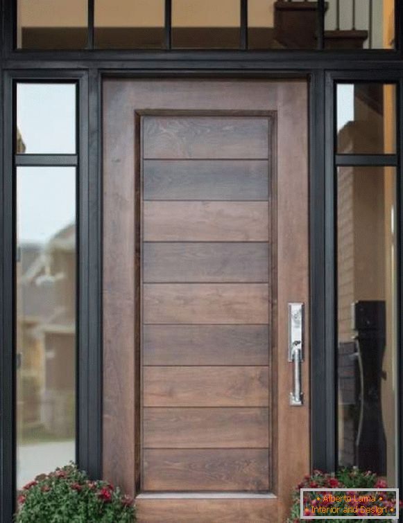 portes d'entrée en bois pour une maison de campagne, photo 9