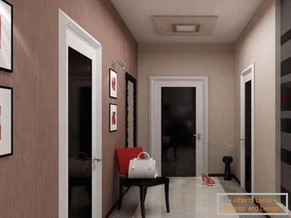 Papier peint combiné pour un couloir dans un appartement photo 3
