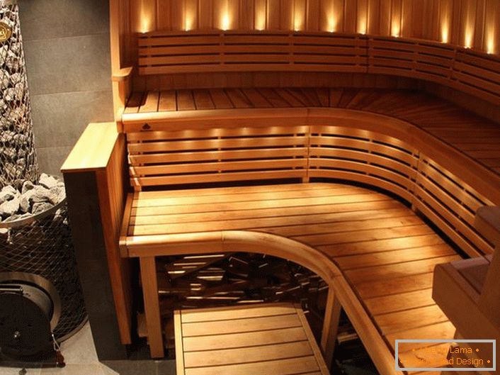 Chauffage pour sauna dans un style high-tech