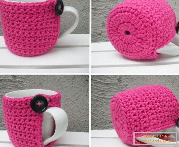 Housse de tasse à thé tricotée