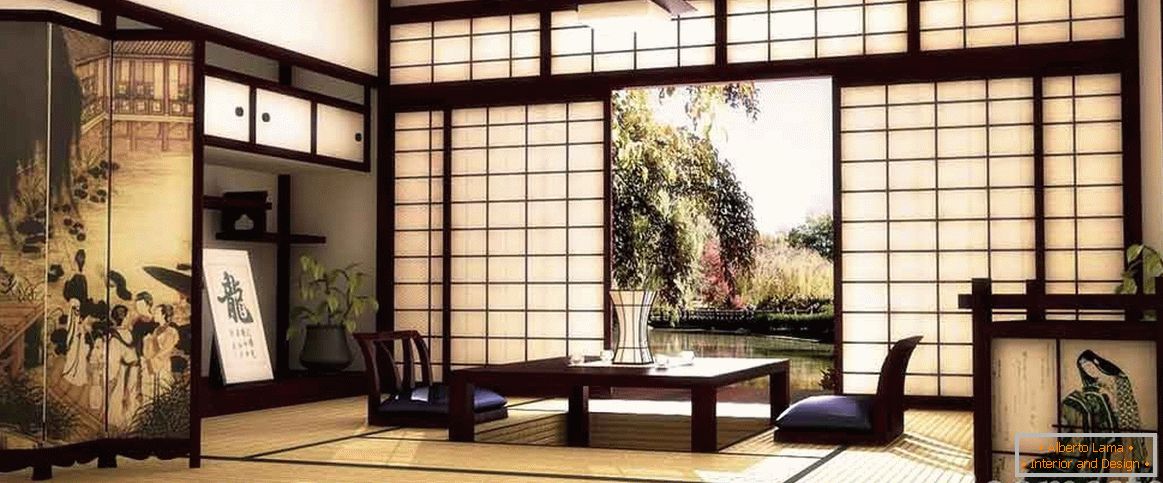 Style japonais à l'intérieur de la maison et de l'appartement