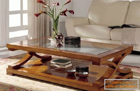 table basse en bois, photo 2