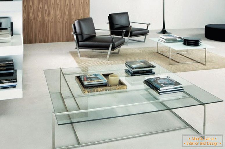 Table basse en verre moderne